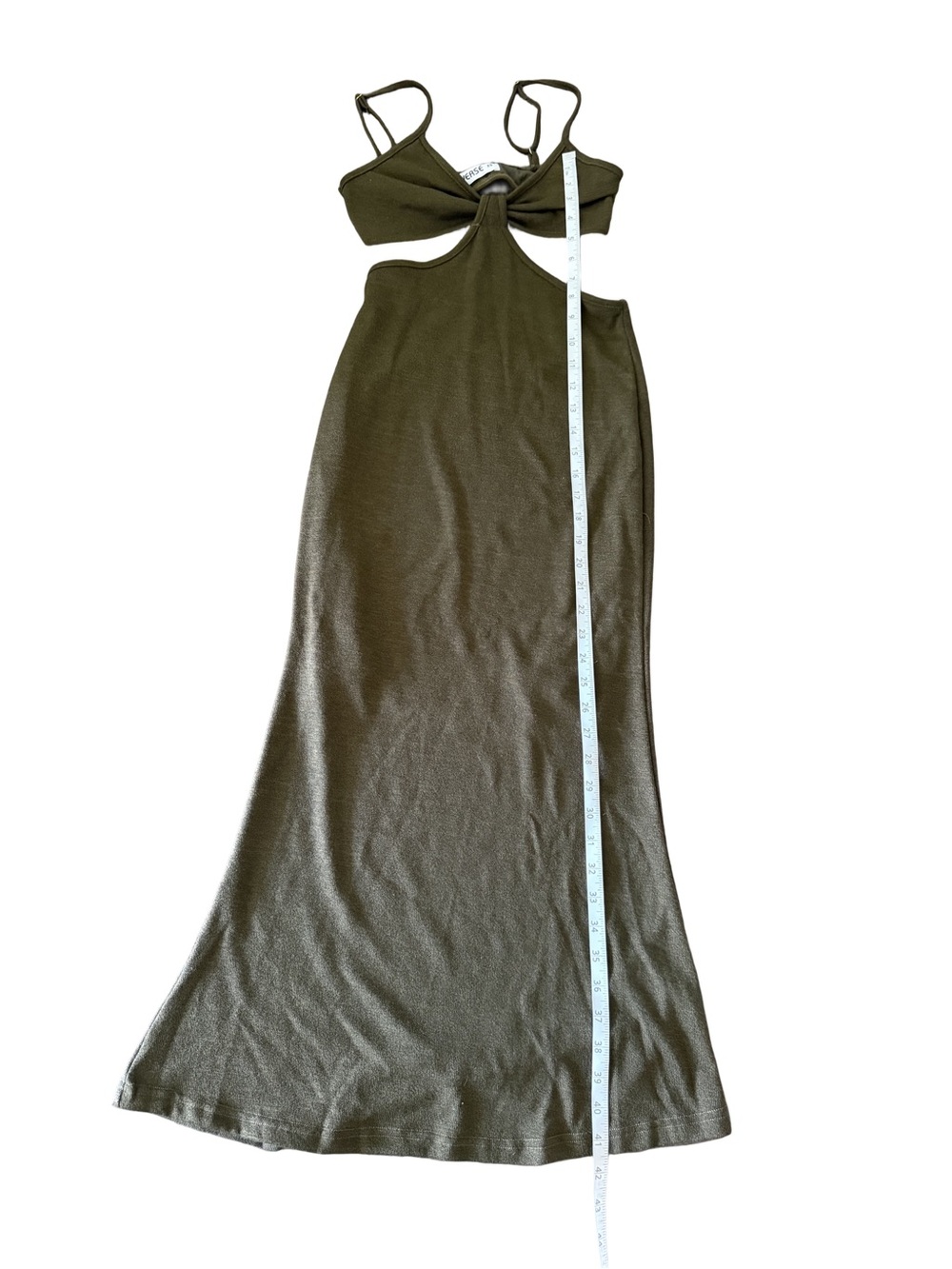 Reverse CATIANA MIDI DRESS - KHAKI cutout dress - Brand New MSRP $80